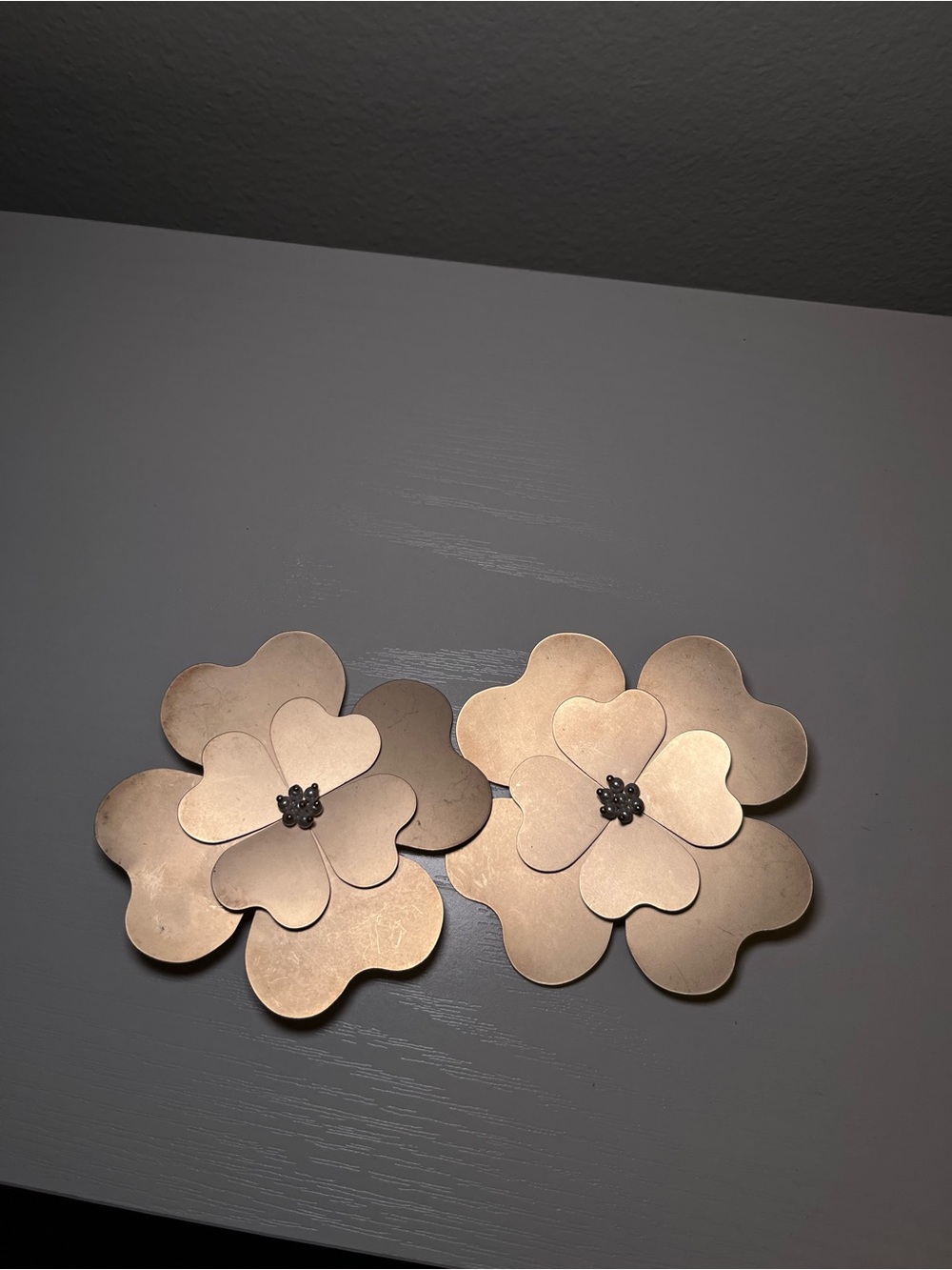 OFUURE Gold Floral Drop Earrings